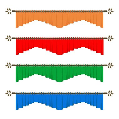 farklı renkli perdeler