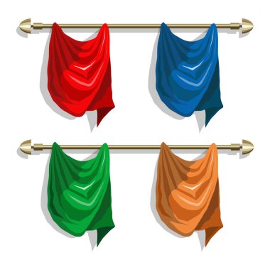 farklı renkli perdeler