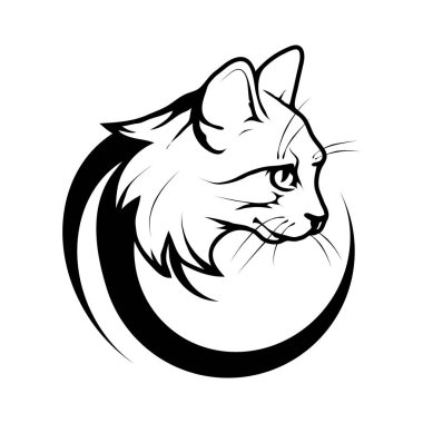 kedi logosu, illüstrasyon 