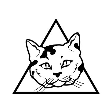 kedi logosu, illüstrasyon 