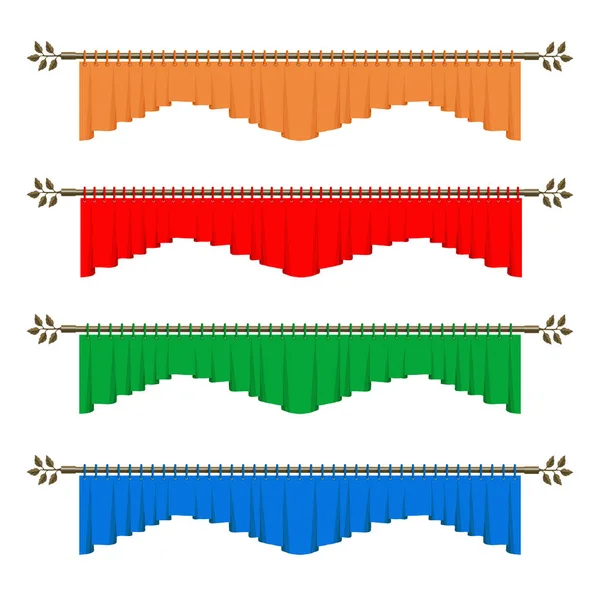 Diferentes cortinas coloridas —  Vetores de Stock