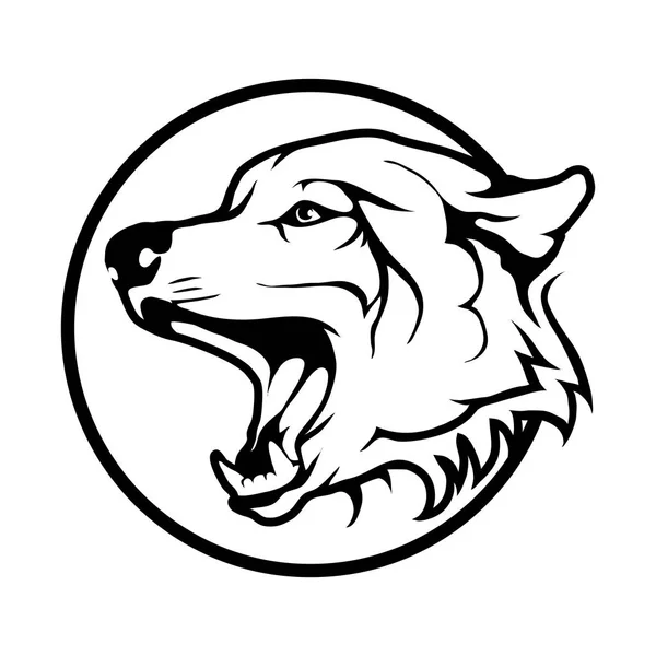 Logo del lupo, illustrazione — Vettoriale Stock