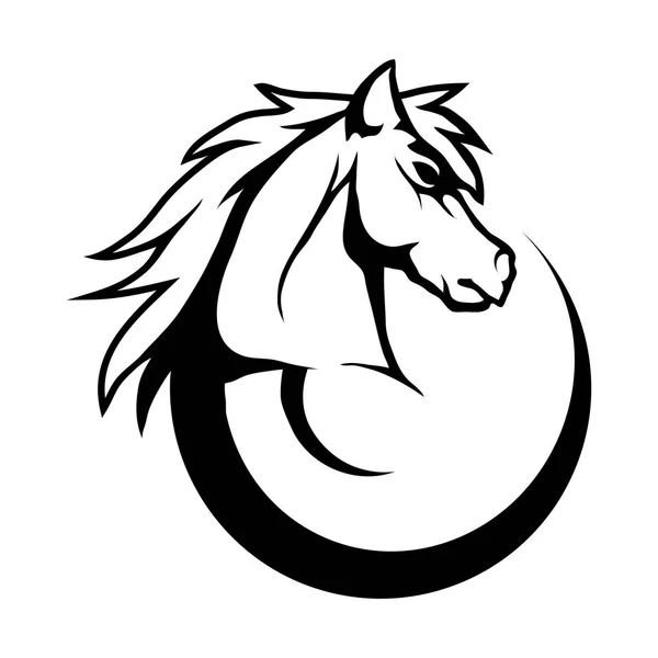 Логотип лошади, иллюстрация — стоковый вектор