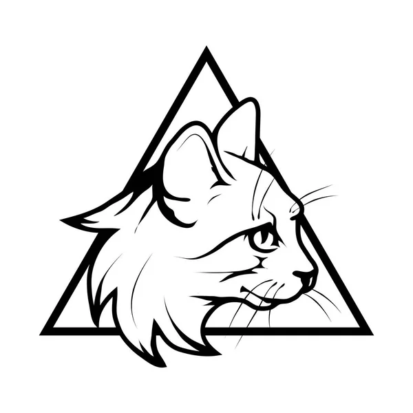 Logotipo do gato, ilustração — Vetor de Stock