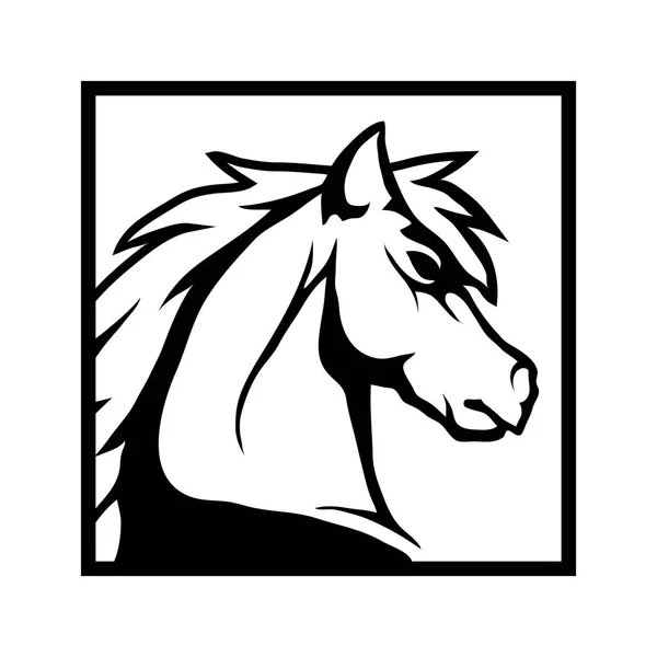 Logotipo del caballo, ilustración — Vector de stock