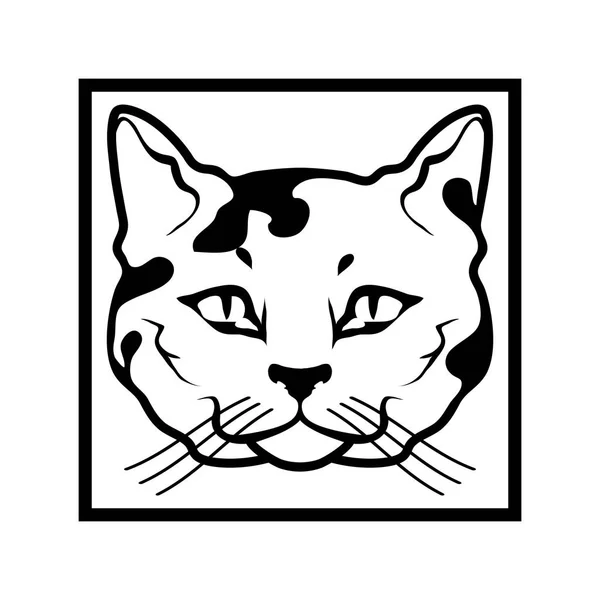 Logo del gatto, illustrazione — Vettoriale Stock