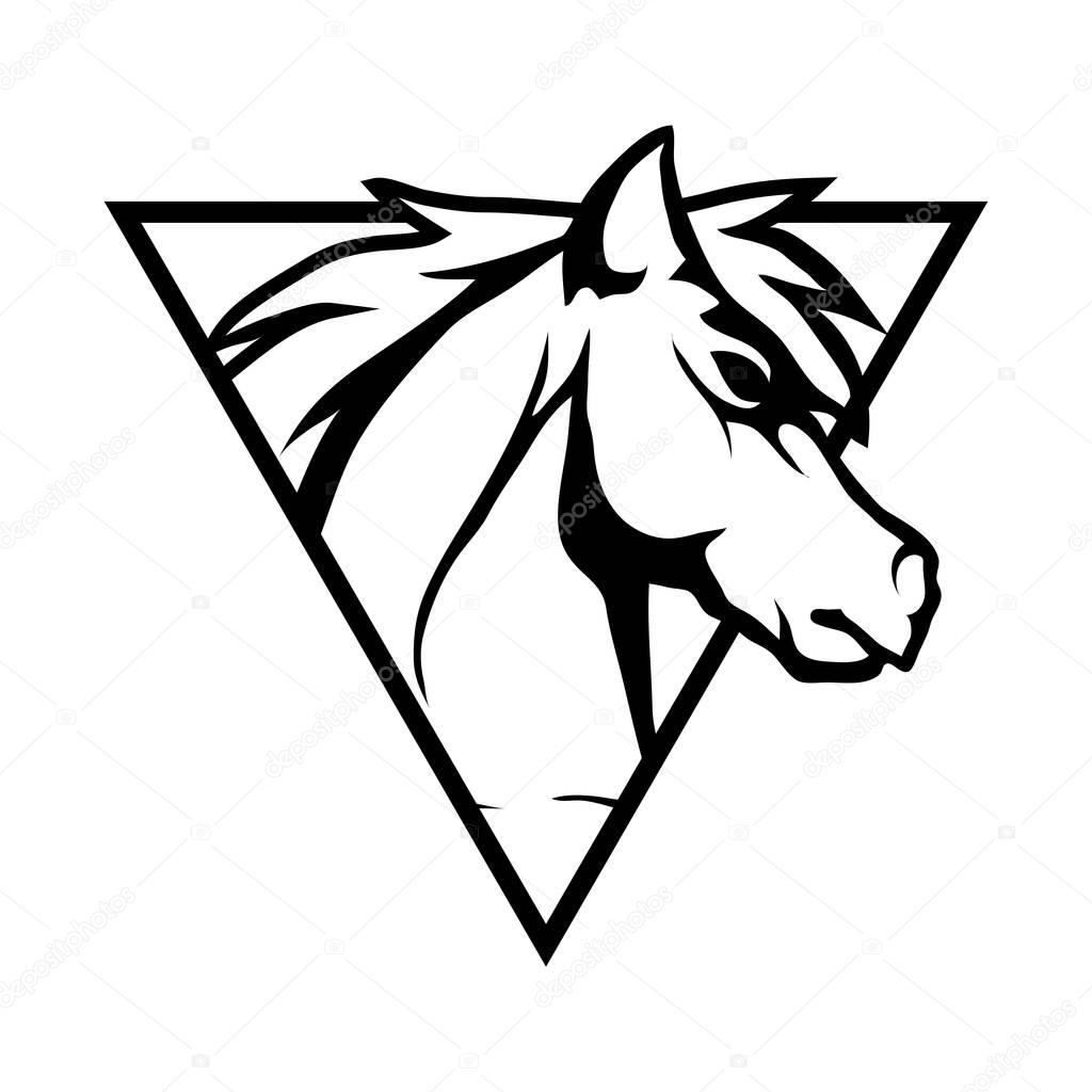 horse logo, llustration