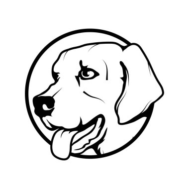 köpek logosu, illüstrasyon  