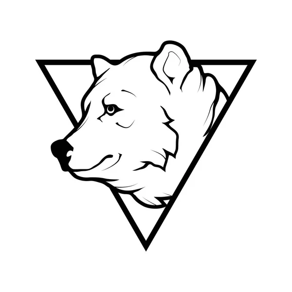 Orso logo, illustrazione — Vettoriale Stock