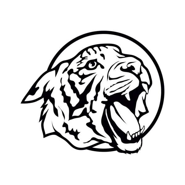 Логотип тигра, иллюстрация — стоковый вектор