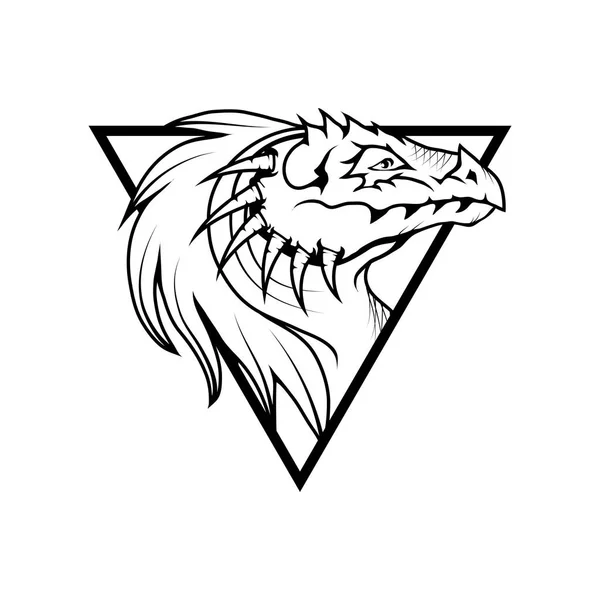Logo dragon, illustration — Image vectorielle