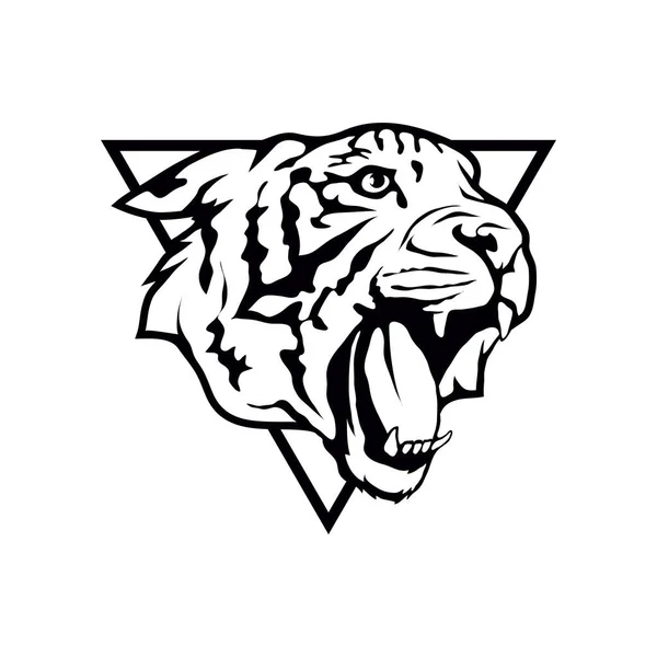 Logo del tigre, ilustración — Vector de stock