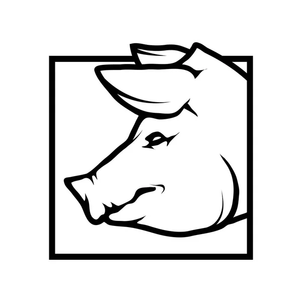 Pig logo, illustration — Stock Vector