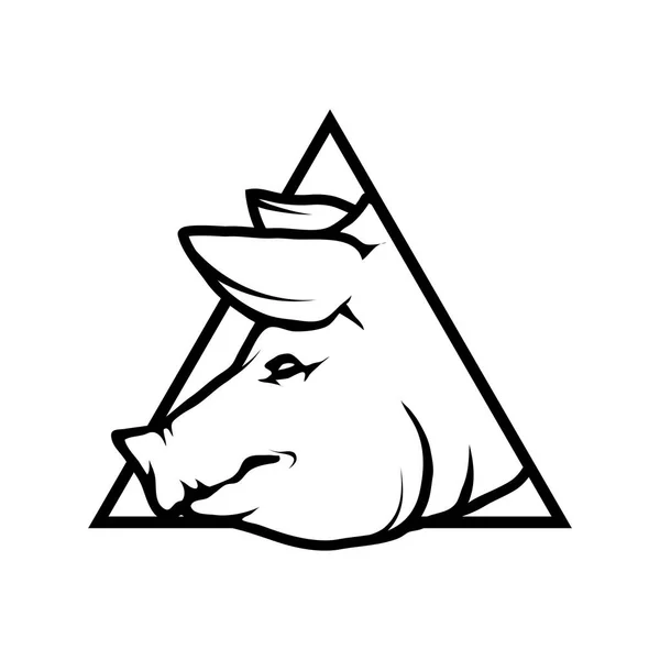 Λογότυπο χοιρινό, εικονογράφηση — Διανυσματικό Αρχείο