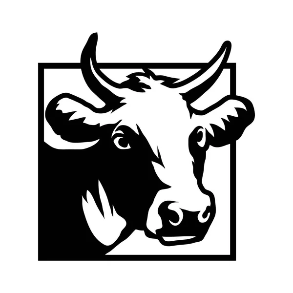 Logo della mucca, illustrazione — Vettoriale Stock