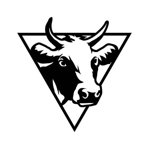 Logotipo de vaca, ilustración — Vector de stock