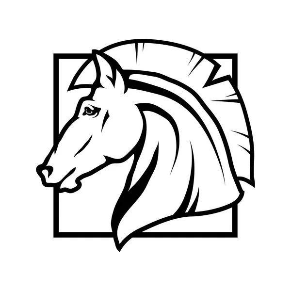 Логотип лошади, иллюстрация — стоковый вектор