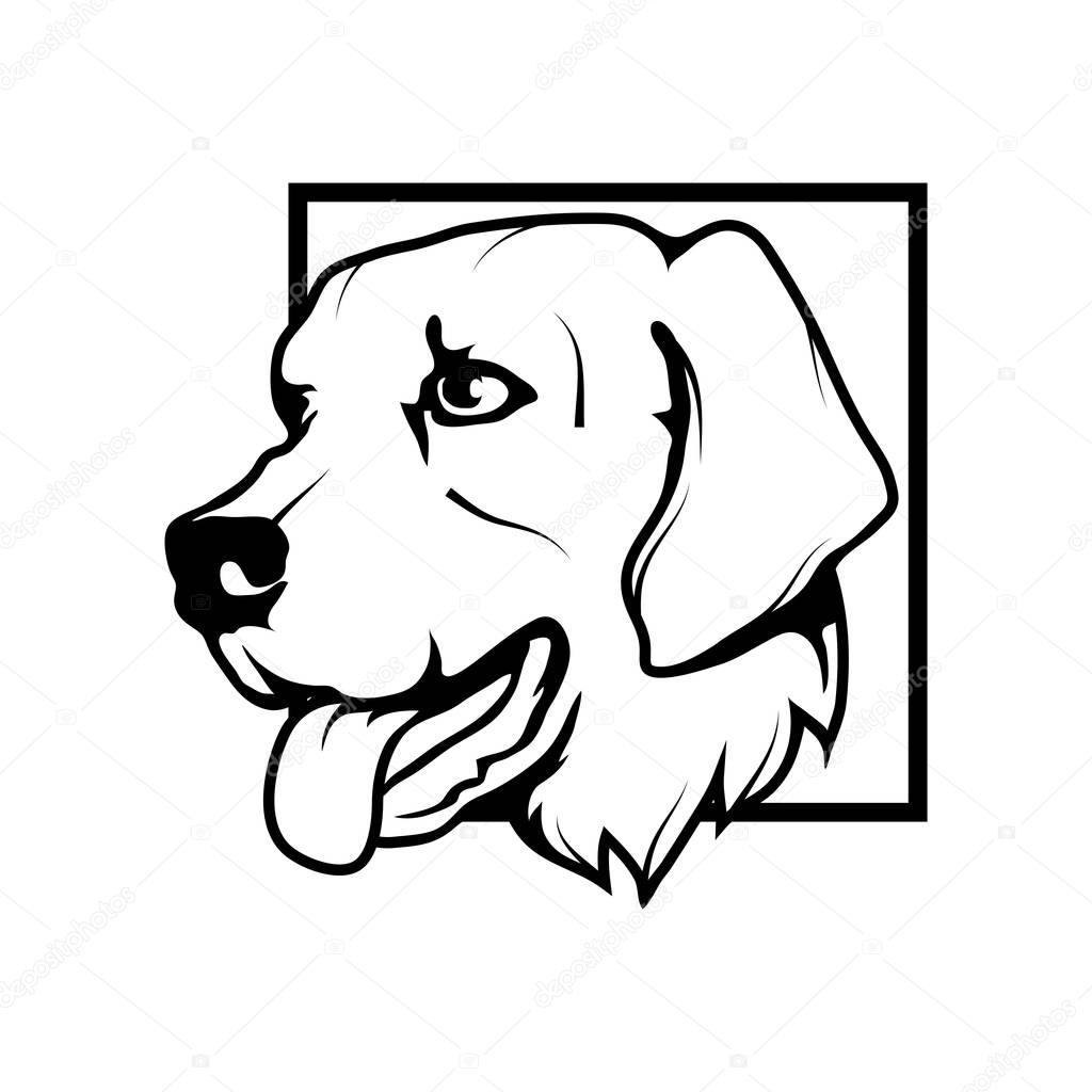 dog logo,  illustration  