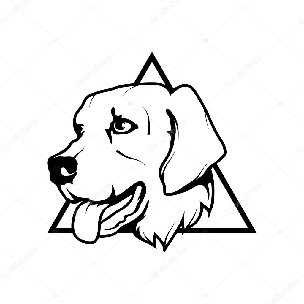 Dog logo, vector illustration