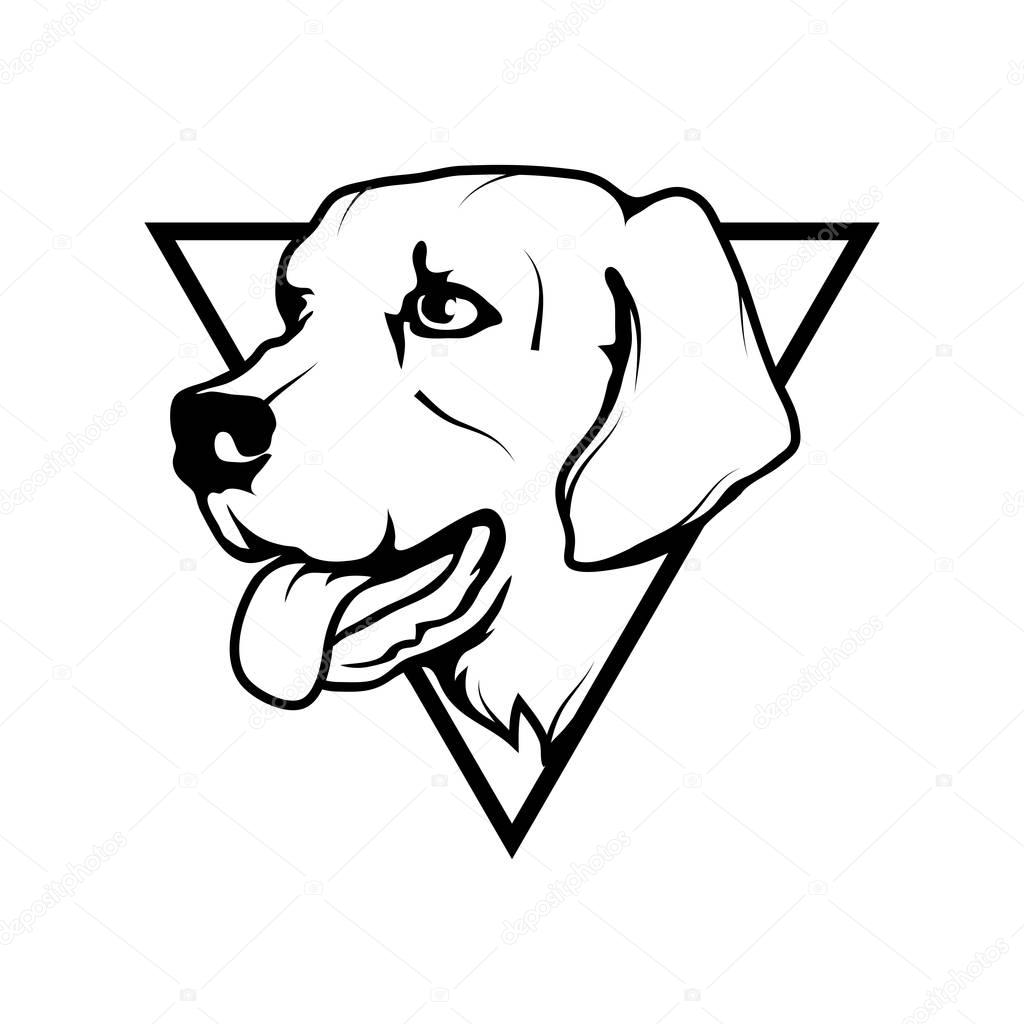 Dog logo, vector illustration
