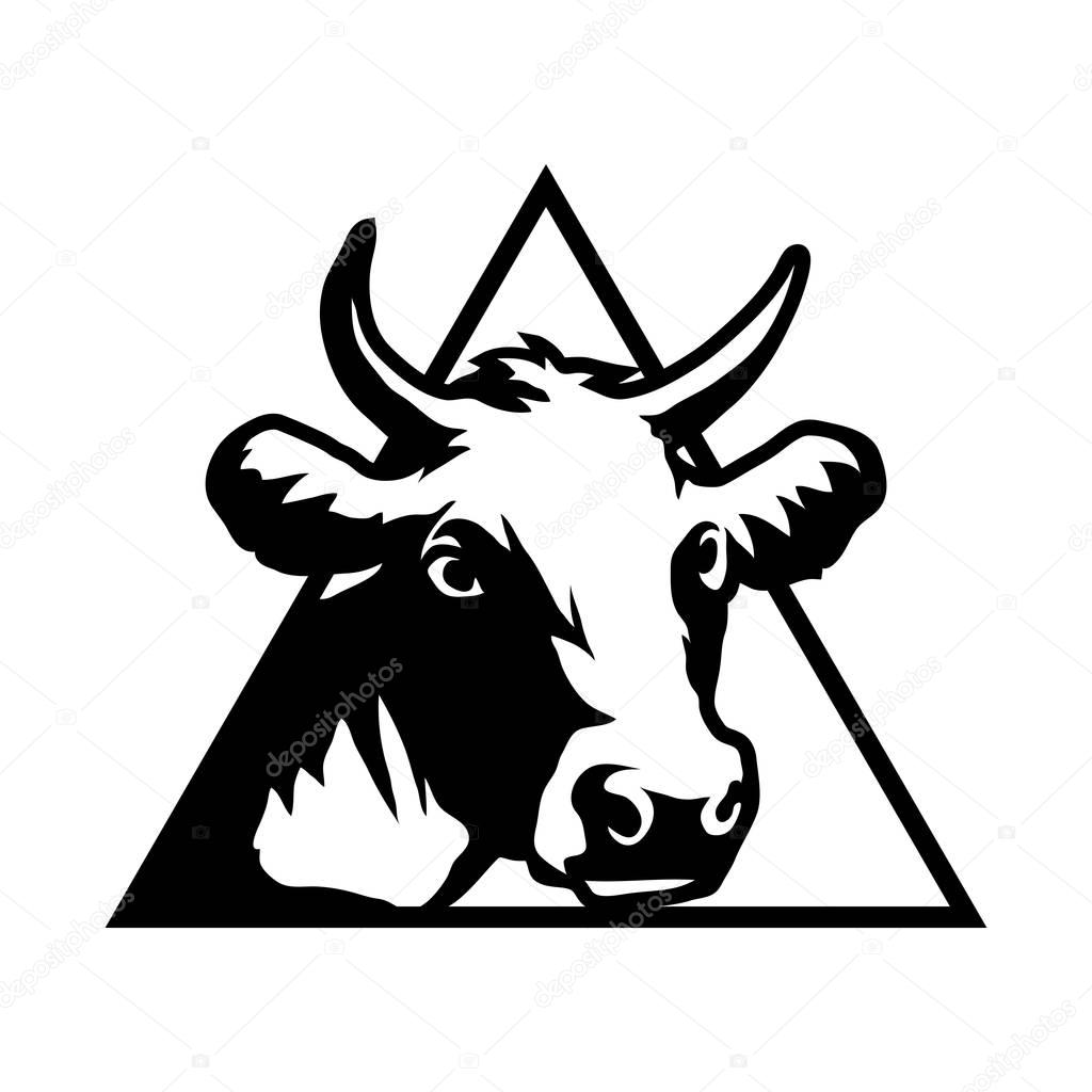 cow logo,  illustration