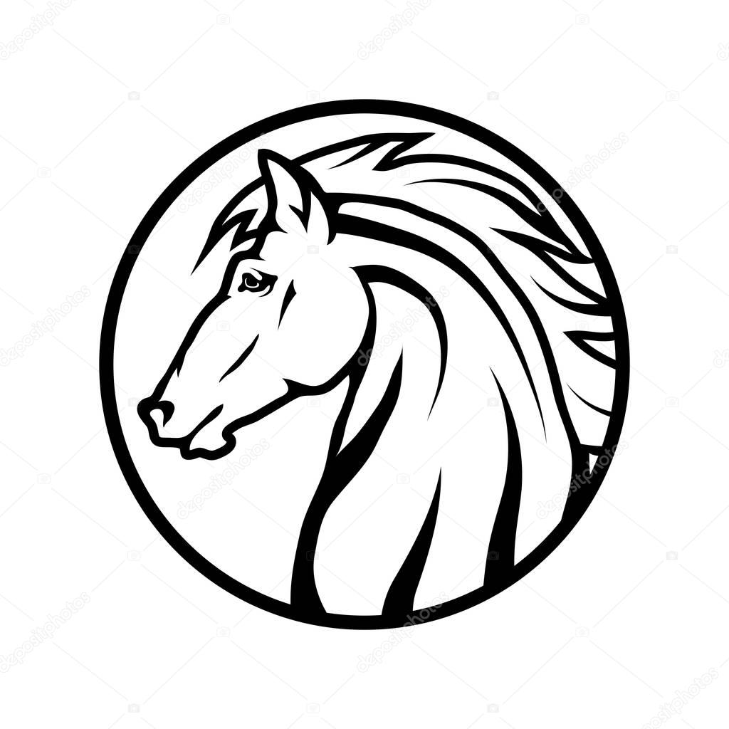 horse logo, llustration