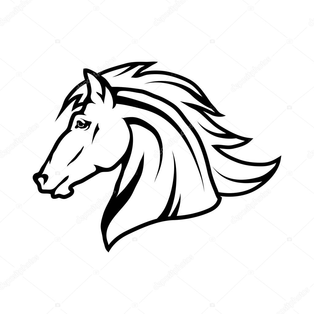 horse logo, llustration