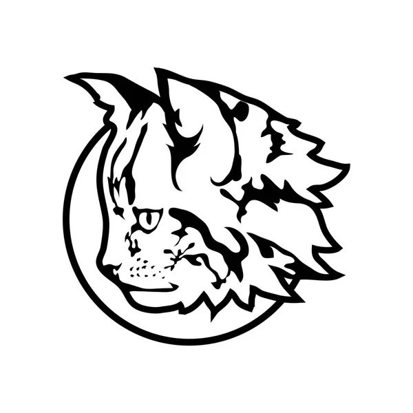Katt-logotypen, illustration — Stock vektor