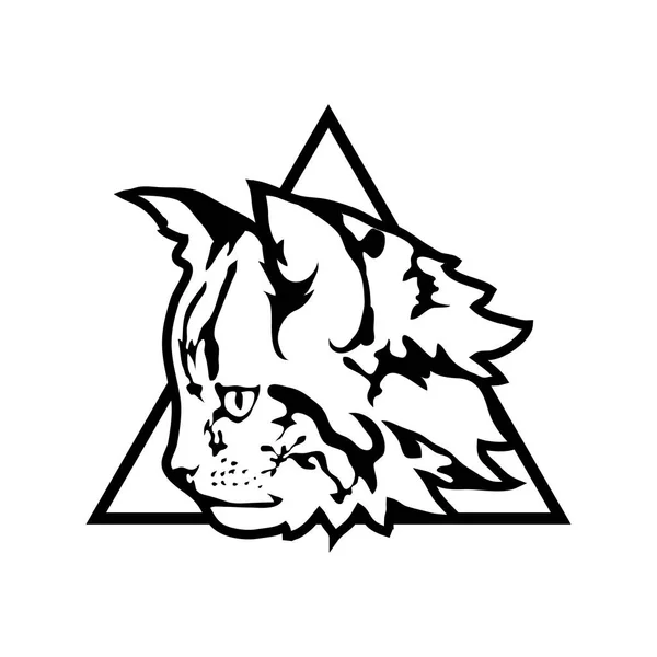 Логотип кота, иллюстрация — стоковый вектор