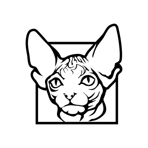 Logo del gatto, illustrazione — Vettoriale Stock