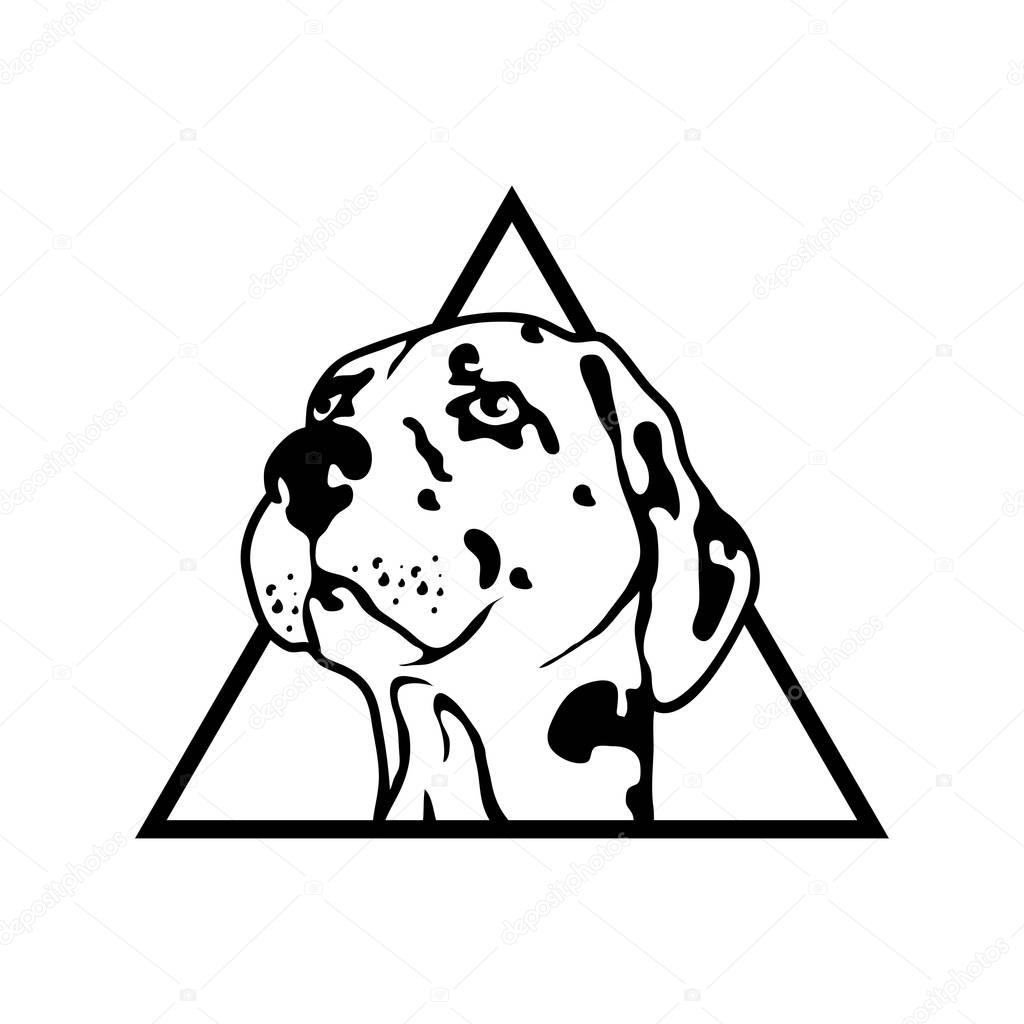 Dog logo, vector illustration