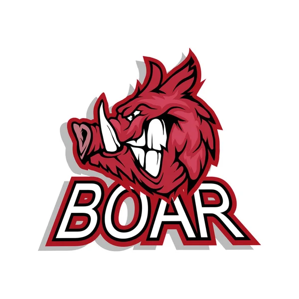 Logo babi hutan, ilustrasi - Stok Vektor