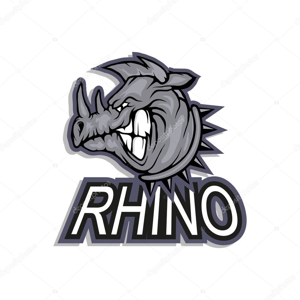 Angry rhino logo