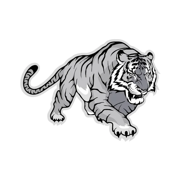 A beautiful tiger tattoo design vector - Stock Image - Everypixel
