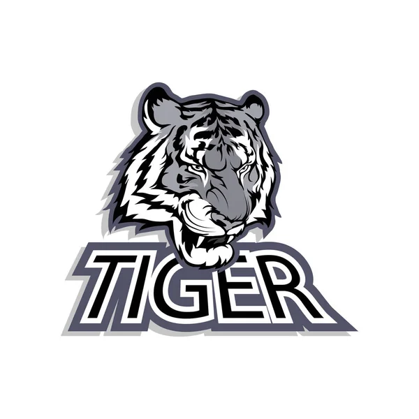 Cara tigre logo — Archivo Imágenes Vectoriales