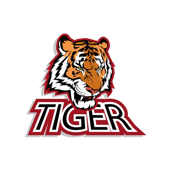 Ansikte tiger logotyp — Stock vektor