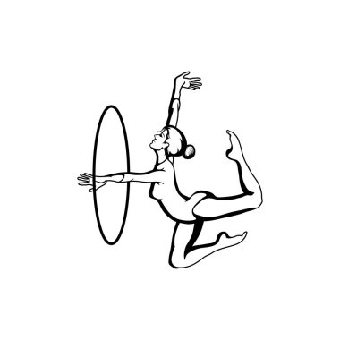 Çember ile genç kız