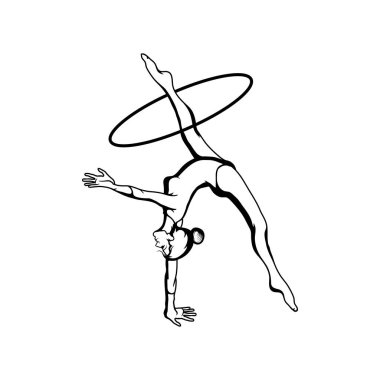 Çember ile genç kız