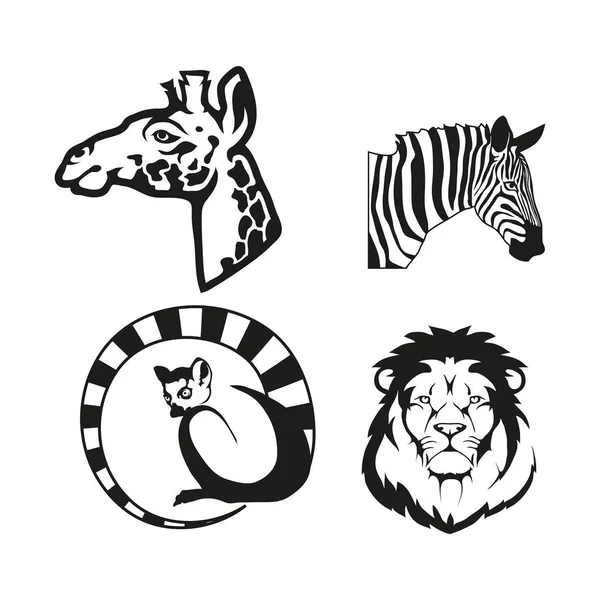 Diseño del logotipo de los animales salvajes — Archivo Imágenes Vectoriales