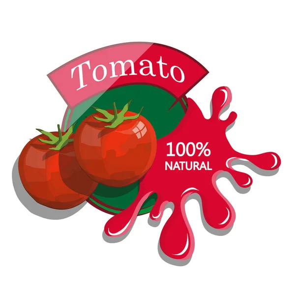 Conception du logo de la tomate — Image vectorielle