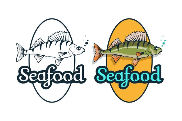 Design of seafood icon — Stock Vector