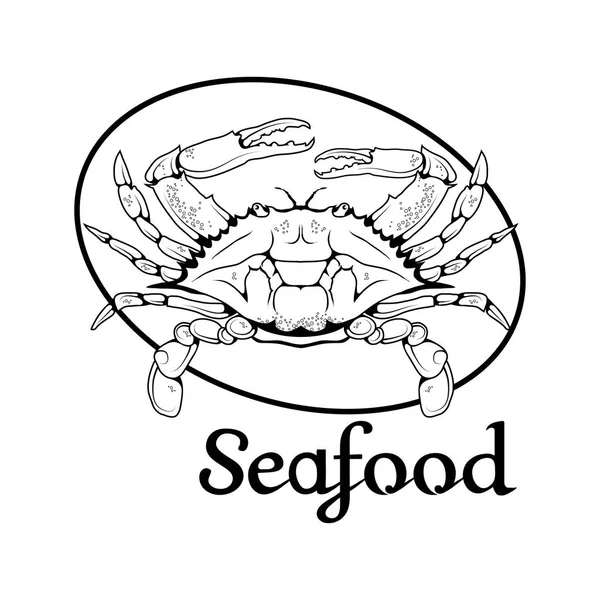 Conception de l'icône de crabe — Image vectorielle