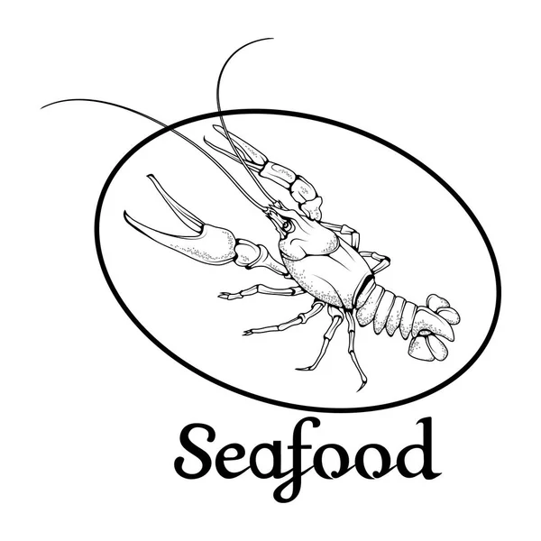 Design de ícone de lagostim — Vetor de Stock