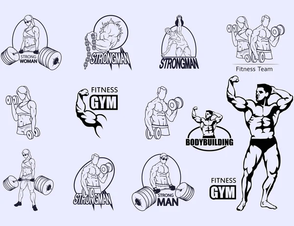 Спорт логотип набору — стоковий вектор