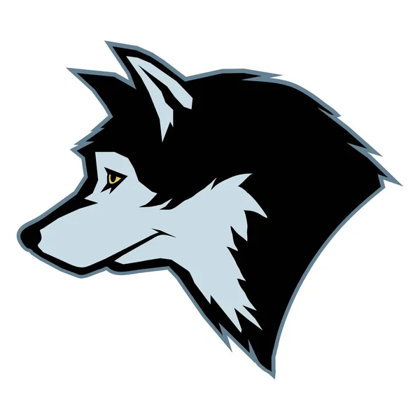 Wolf ansikte logotyp — Stock vektor