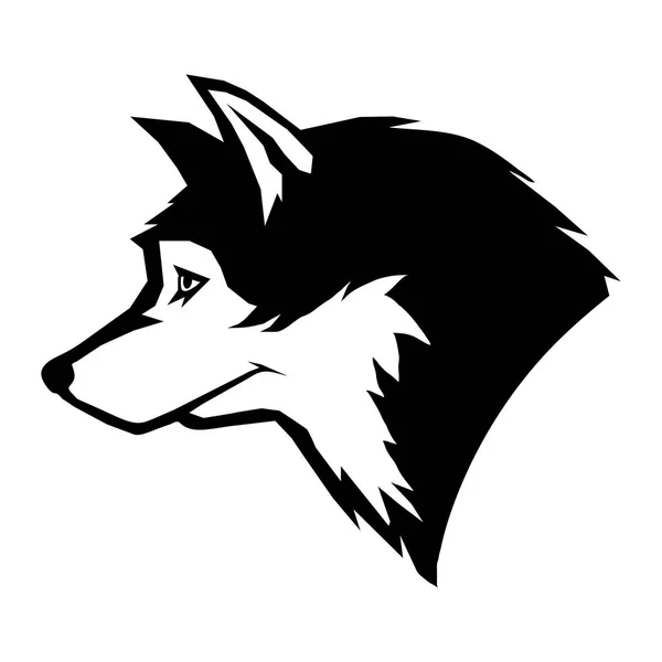 Wilk twarz logo — Wektor stockowy
