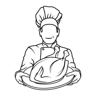 Şef ve tavuk ya da hindi