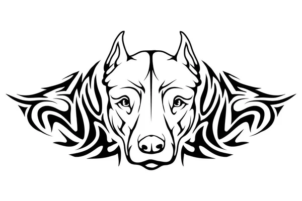 Логотип злой собаки — стоковый вектор