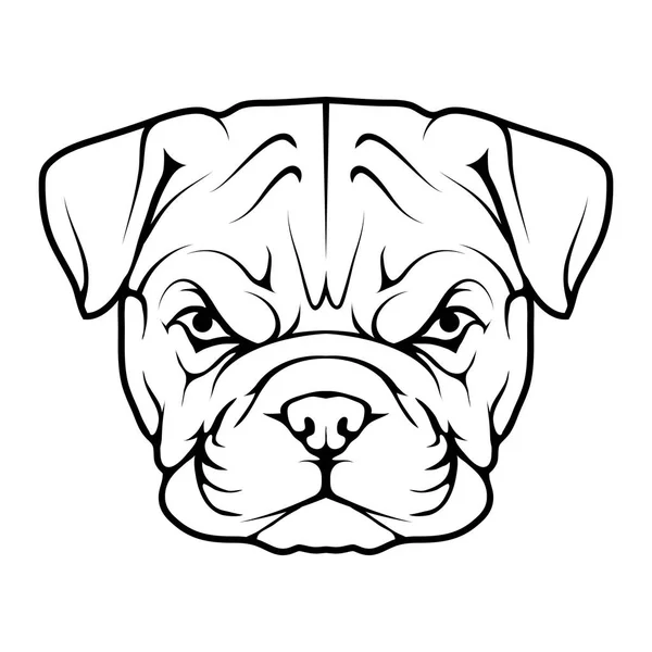 Arg hund logotyp — Stock vektor