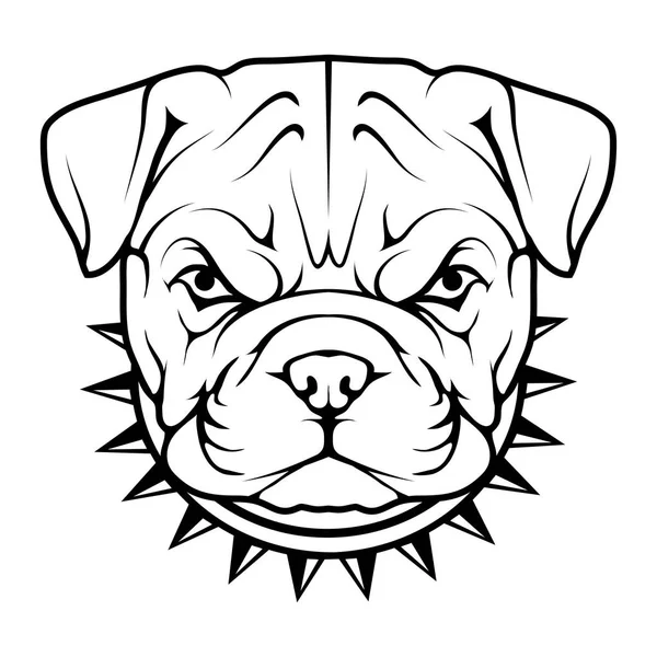 Logo chien en colère — Image vectorielle